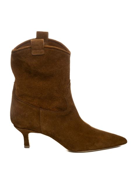 Tan suede ankle boot GISEL MOIRE | OLYCAM-CUOIO